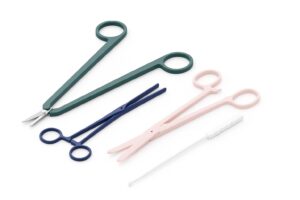 Set de pose stérilet intra-utérin (DIU) avec ciseaux