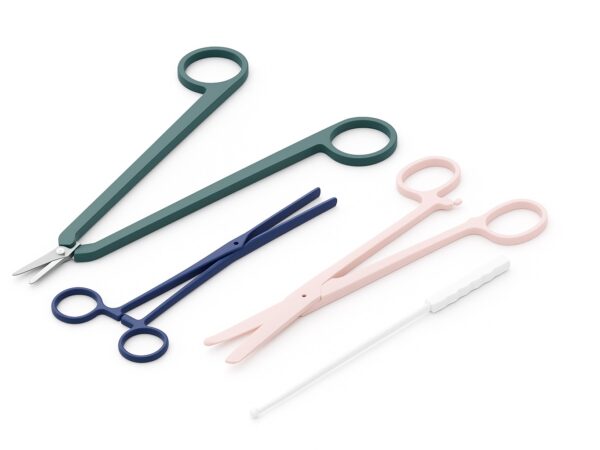 Set de pose stérilet intra-utérin (DIU) avec ciseaux